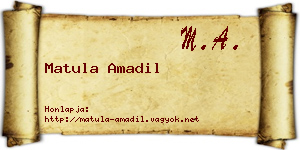 Matula Amadil névjegykártya